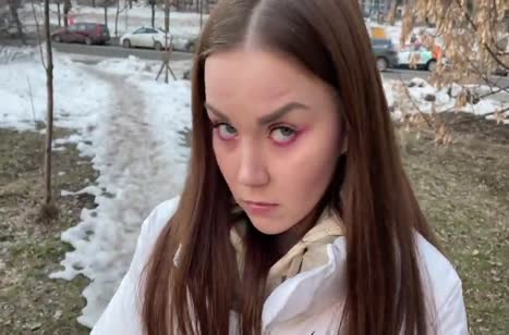 Подцепил легкодоступную русскую девушку на улице